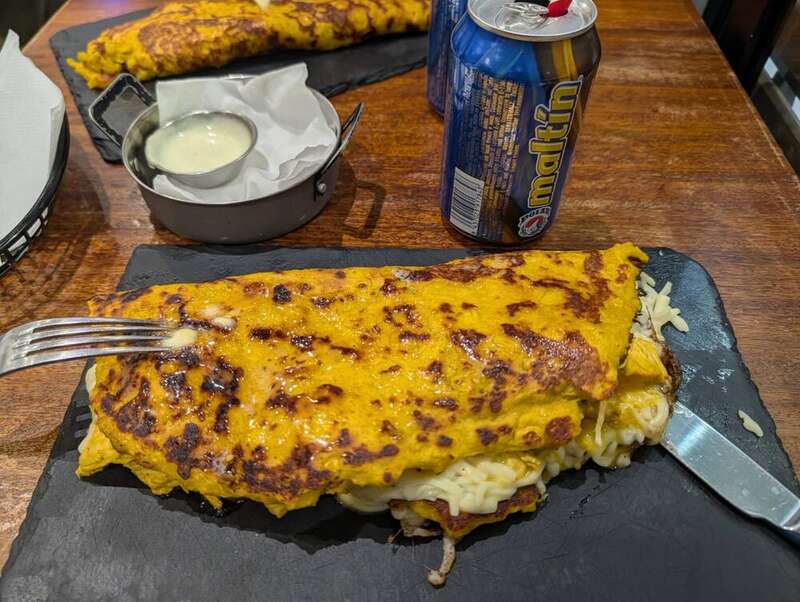 Cachapas restaurant with Maltin
