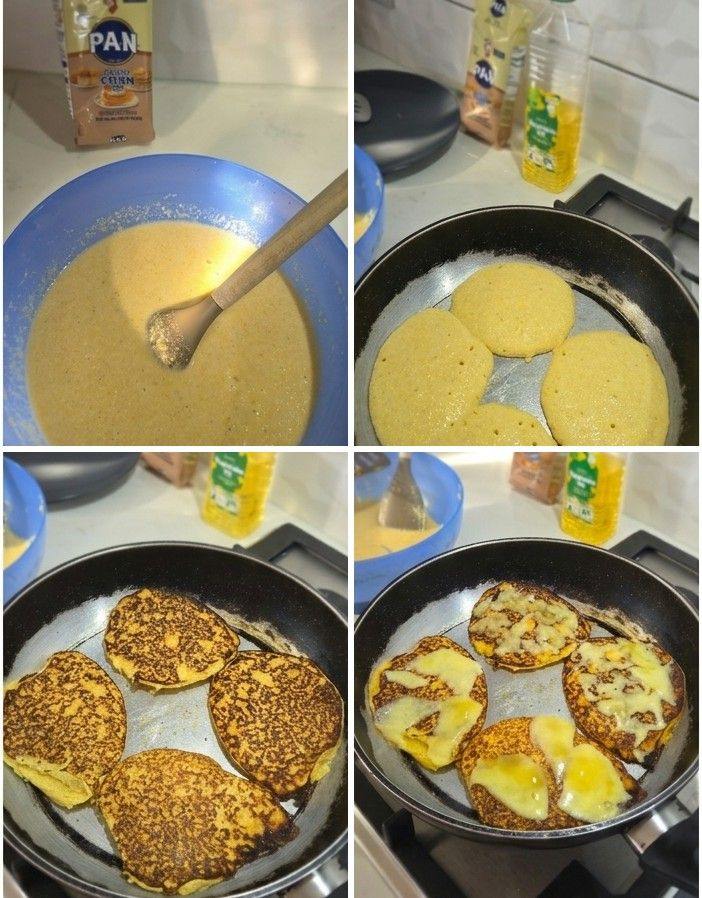 Making cachapas step by step