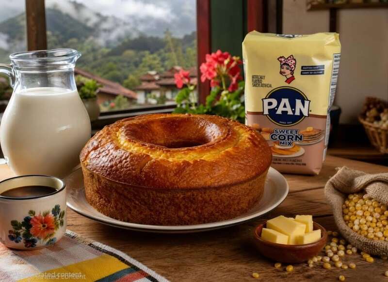 Sweet Corn Cake bundt mountain view