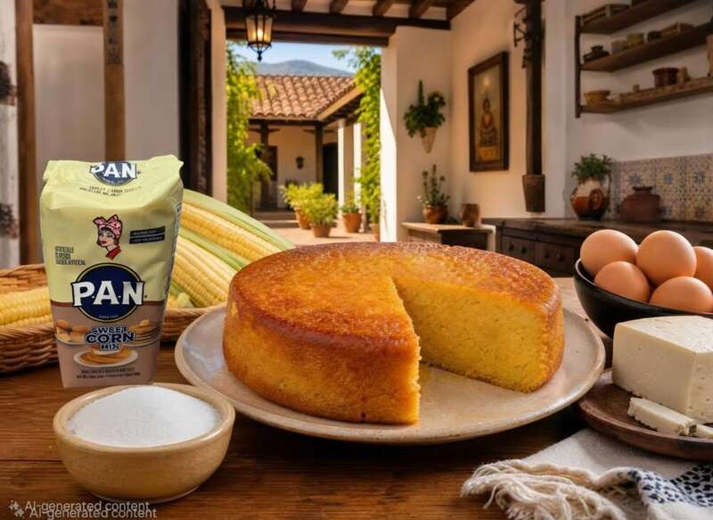 Sweet Corn Cake slice hacienda