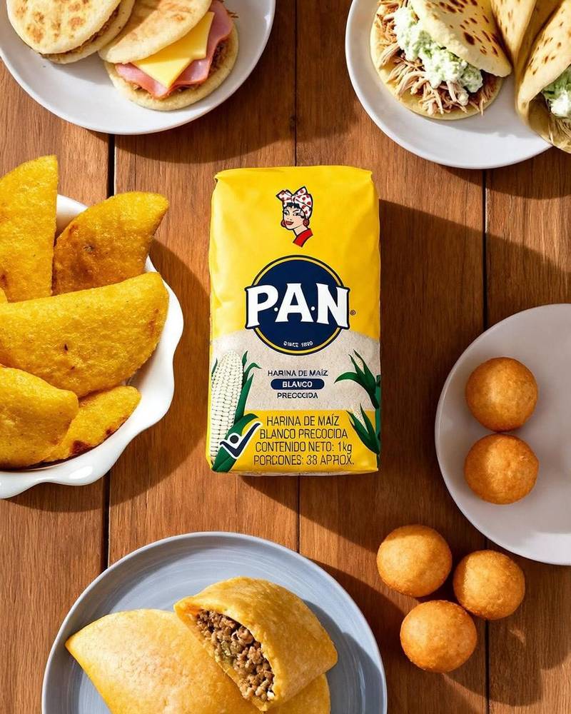 PAN flour with empanadas, tequenos and fried corn balls