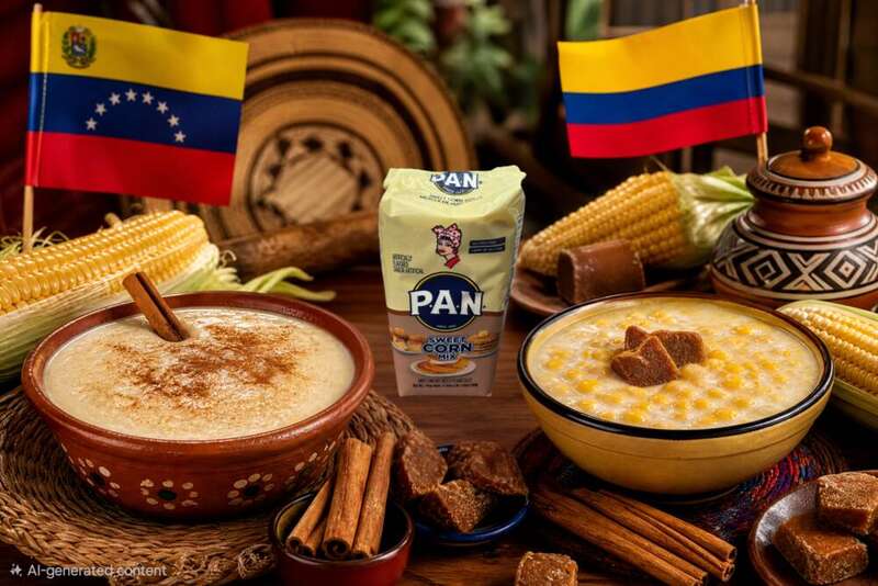 Mazamorra two bowls PAN Sweet Corn Mix