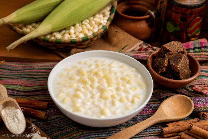Mazamorra white corn milk piloncillo