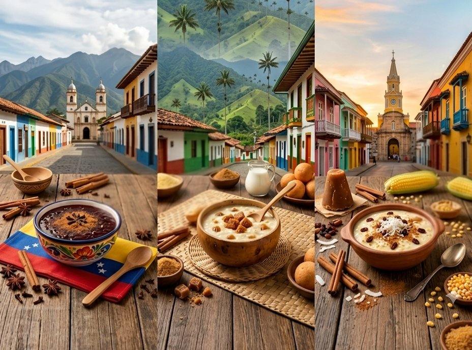 Colombian towns with mazamorra and corn desserts